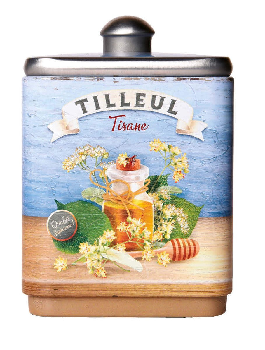 Tilleul de Carpentras, Boîte métal avec 12 sachets pyramidaux