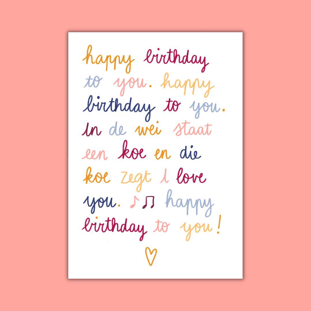 Kaartje - verjaardagslied