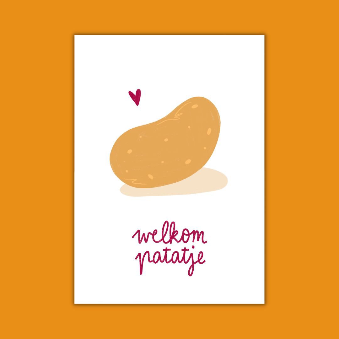 Kaartje - welkom patatje