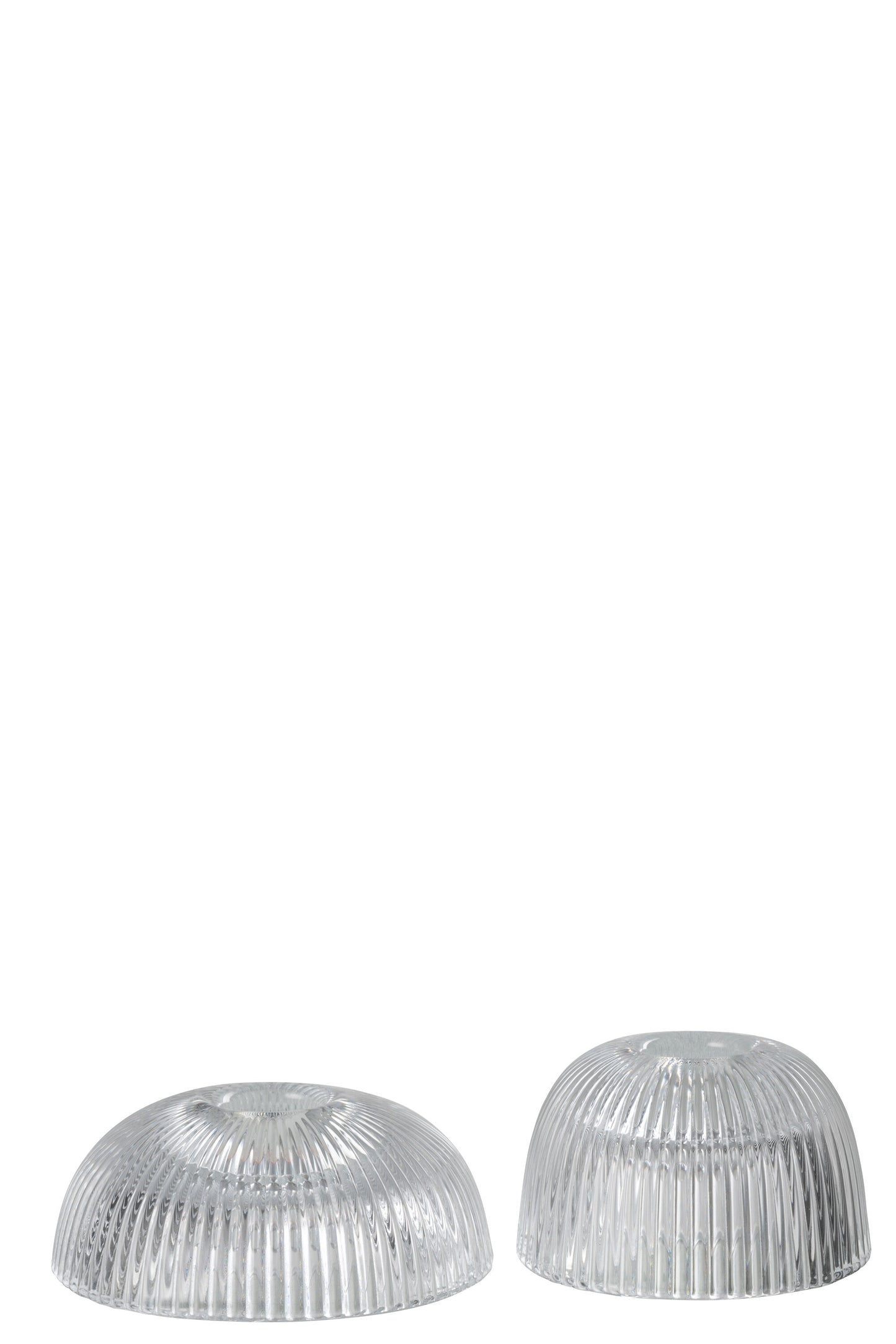 Set van twee kandelaars - transparant