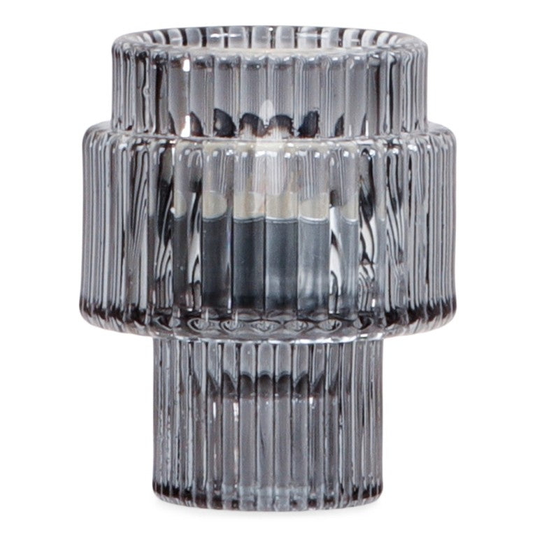 Duo Kaarsenhouder grijsblauw