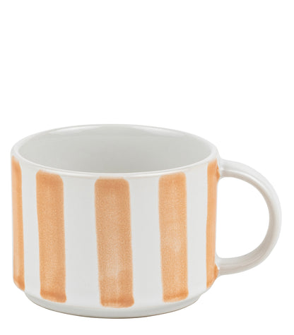 Koffietas gestreept in diverse kleuren