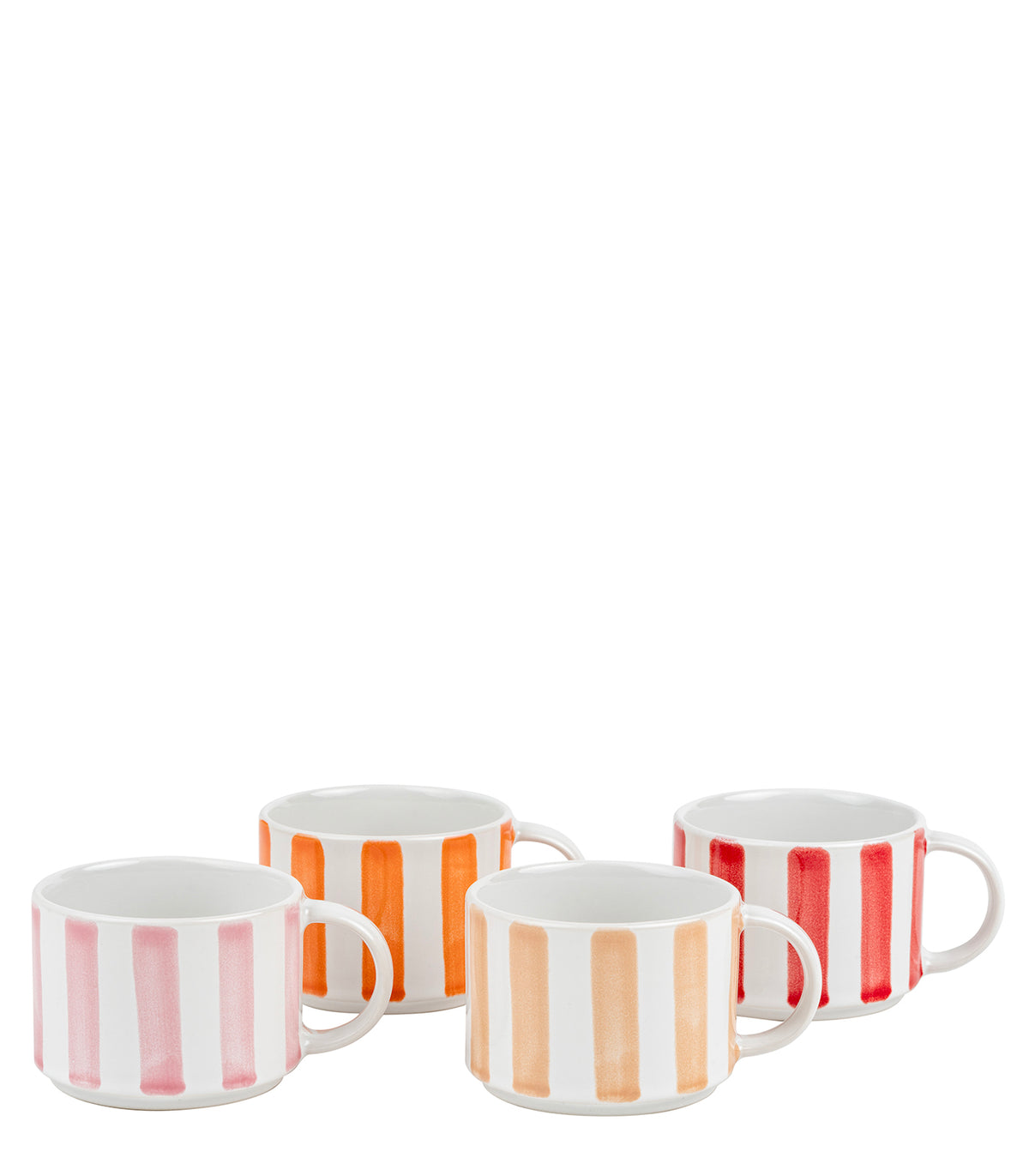 Koffietas gestreept in diverse kleuren