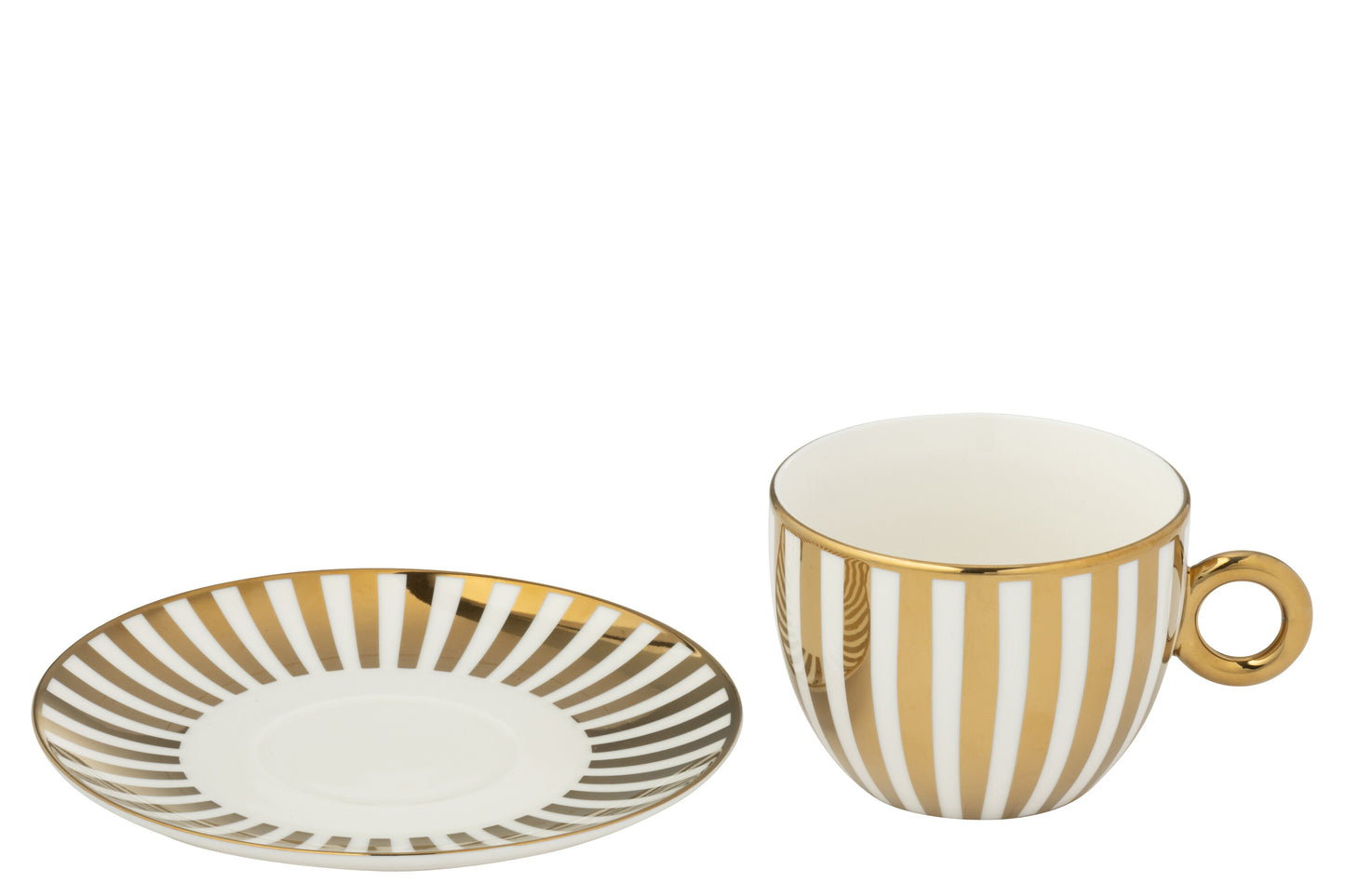 Set van kopjes en ondertasjes