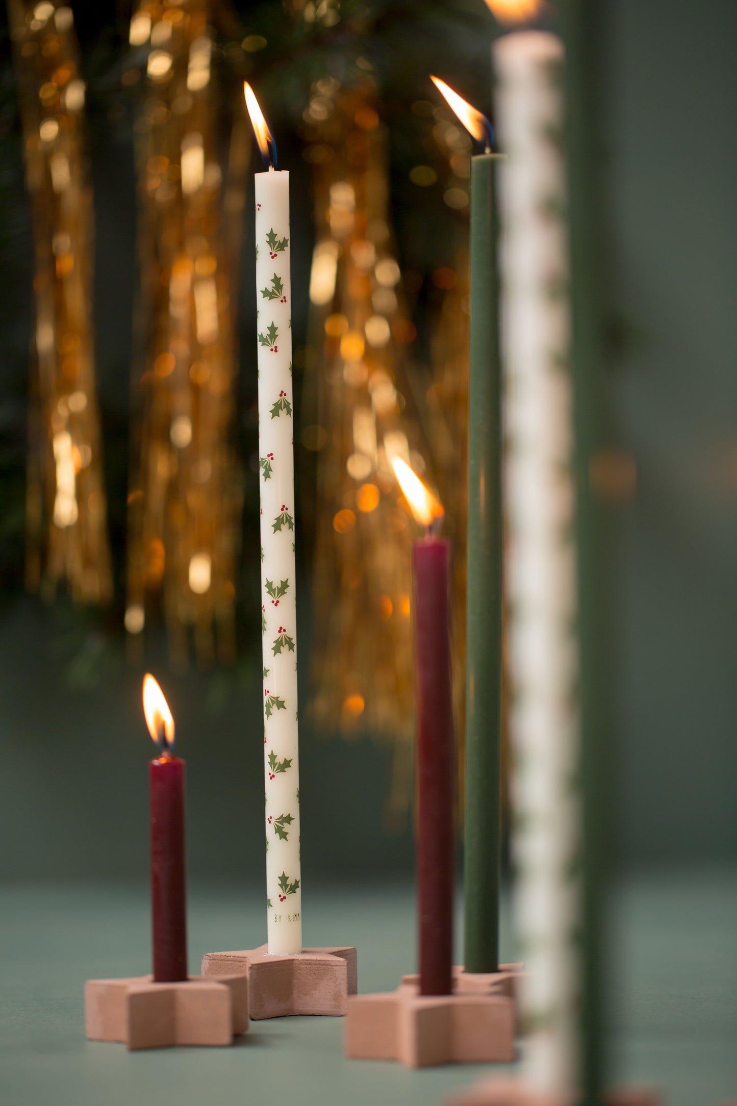 Holly Jolly potloodkaarsjes