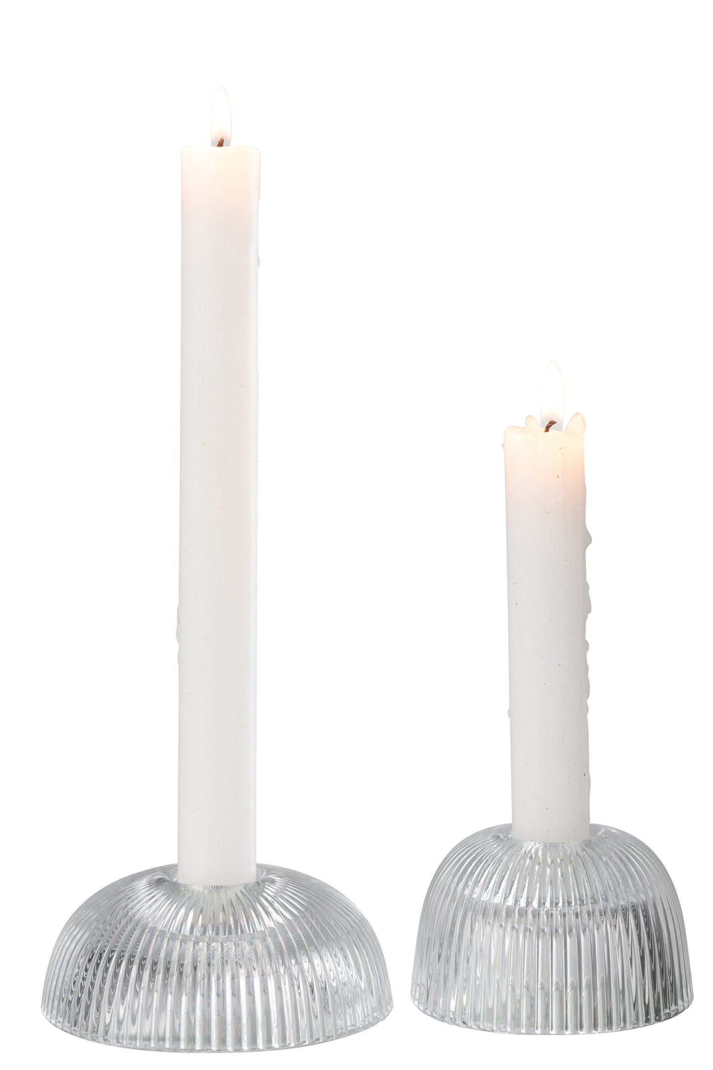 Set van twee kandelaars - transparant