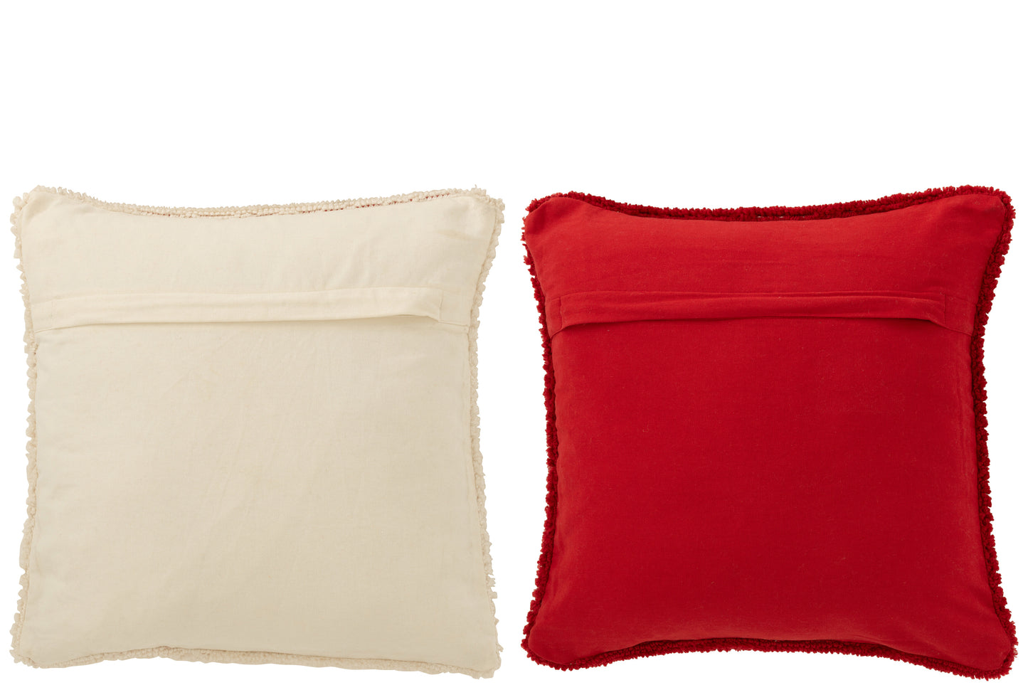 Sierkussen Ho Ho Ho rood of wit