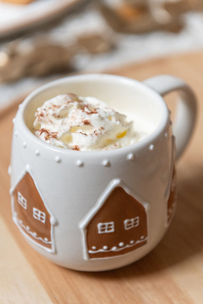 Mok met peperkoekenmannetje / peperkoekenhuisje