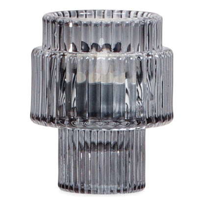 Duo Kaarsenhouder grijsblauw